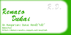 renato dukai business card